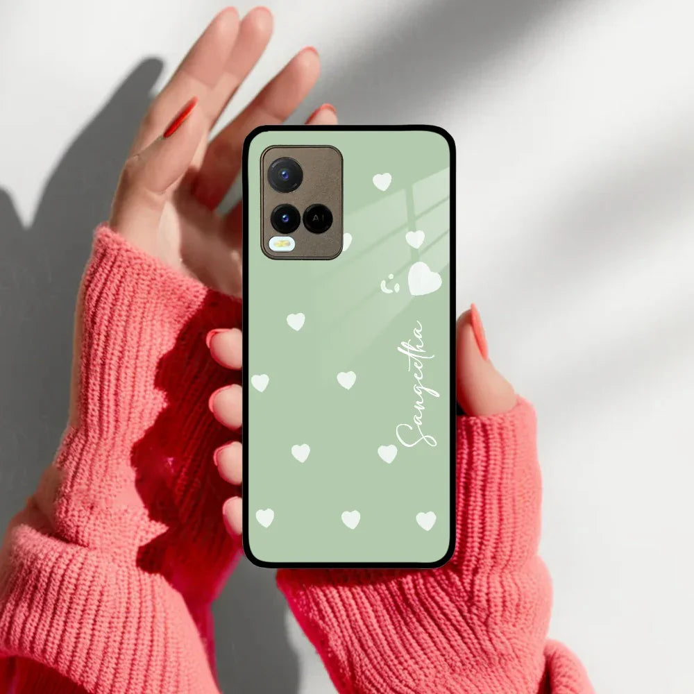 Be Loved Customized Glass Case Cover Mint Green For Vivo - ShopOnCliQ