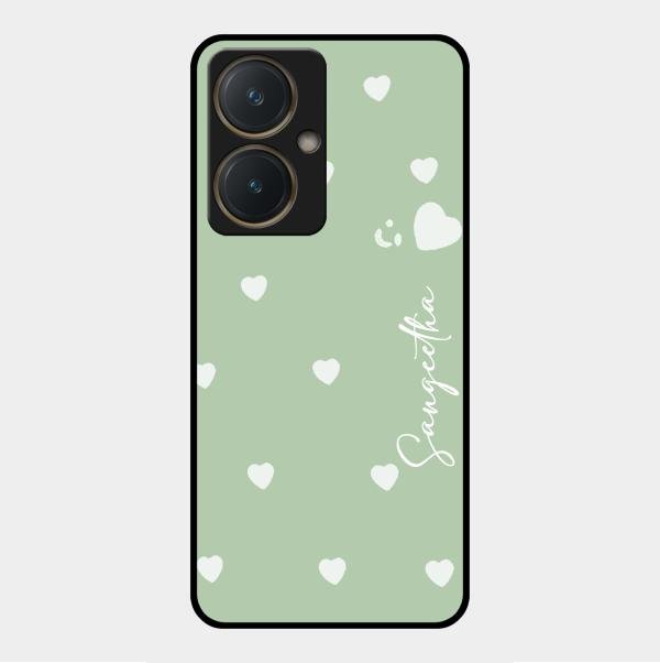 Be Loved Customized Glass Case Cover Mint Green For Vivo Y27