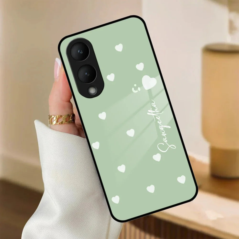 Be Loved Customized Glass Case Cover Mint Green For Vivo - ShopOnCliQ