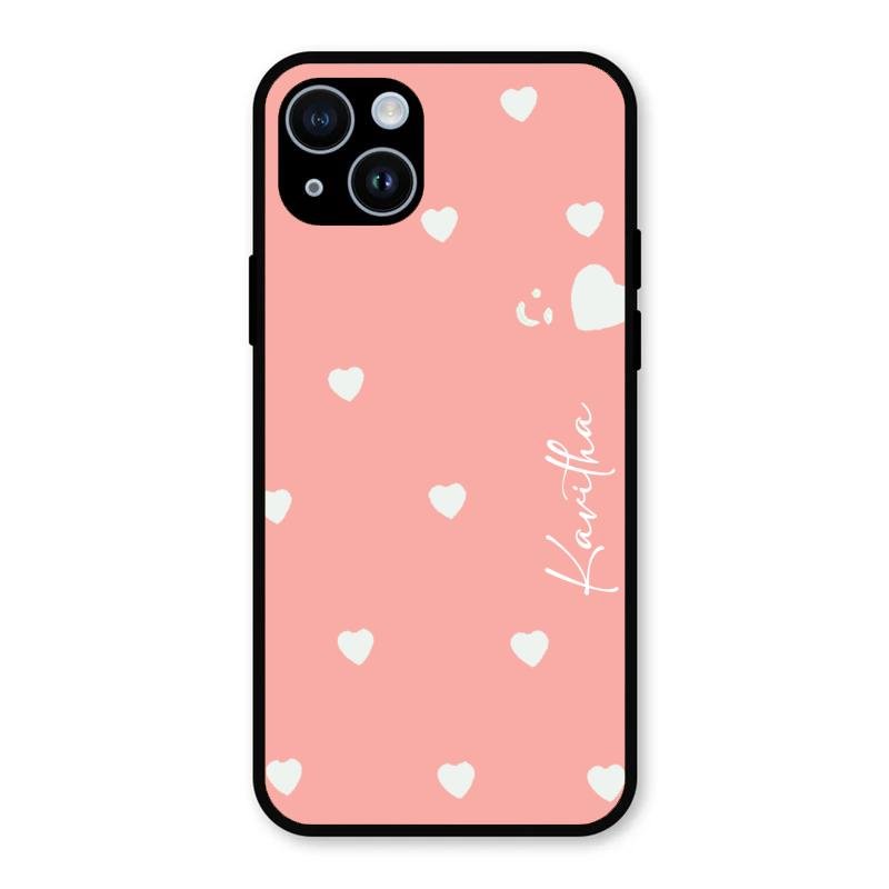 Be Loved Customized Glass Case Cover Peach For iPhone 14 Plus