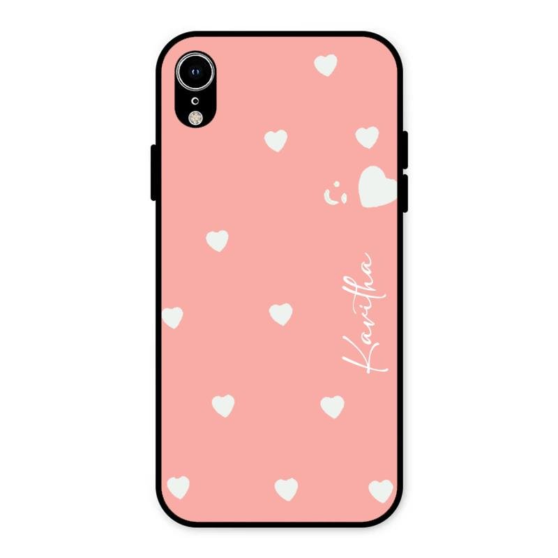 Be Loved Customized Glass Case Cover Peach For iPhone XR
