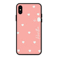 Be Loved Customized Glass Case Cover Peach For iPhone XS