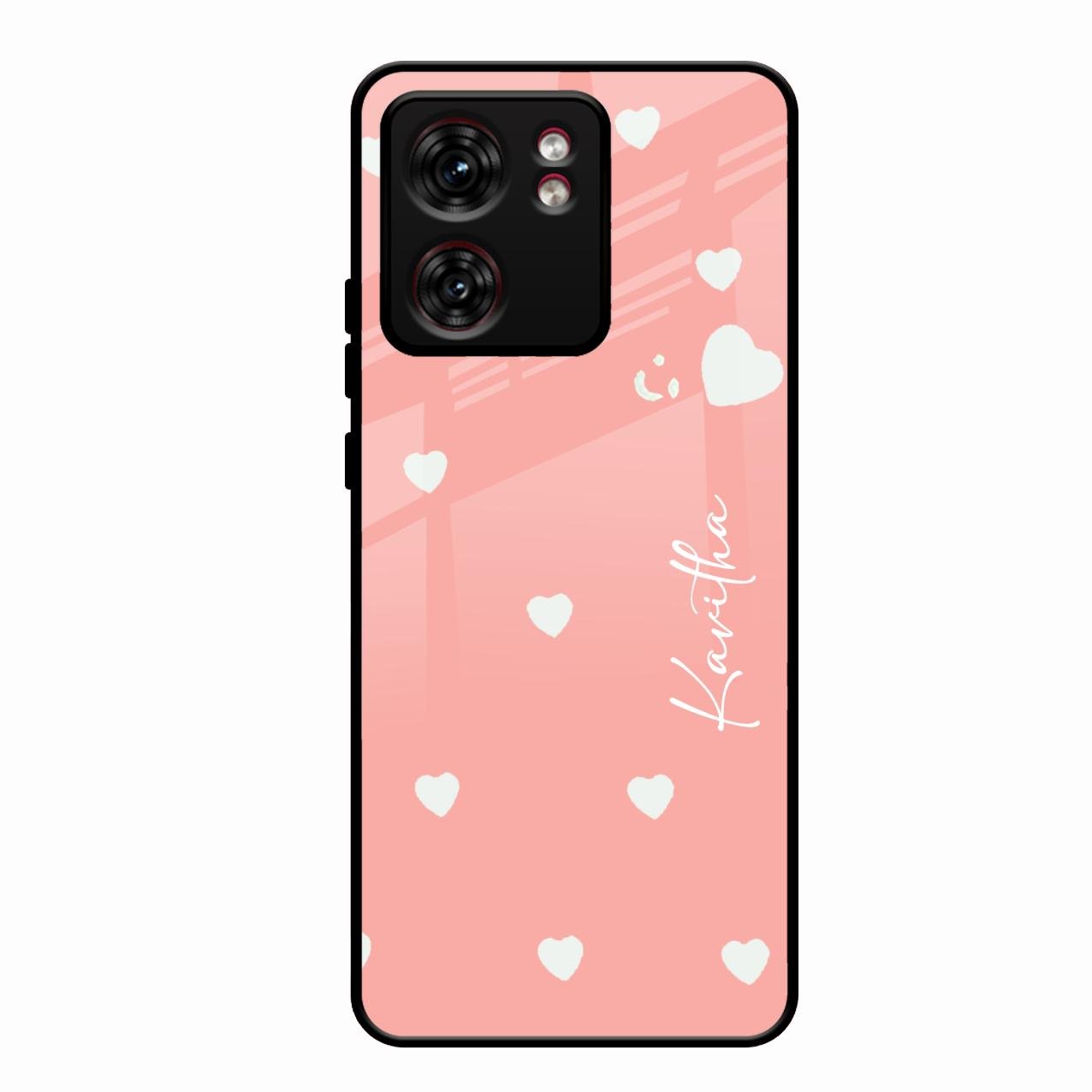 Be Loved Customized Glass Case Cover Peach For Motorola Edge 40