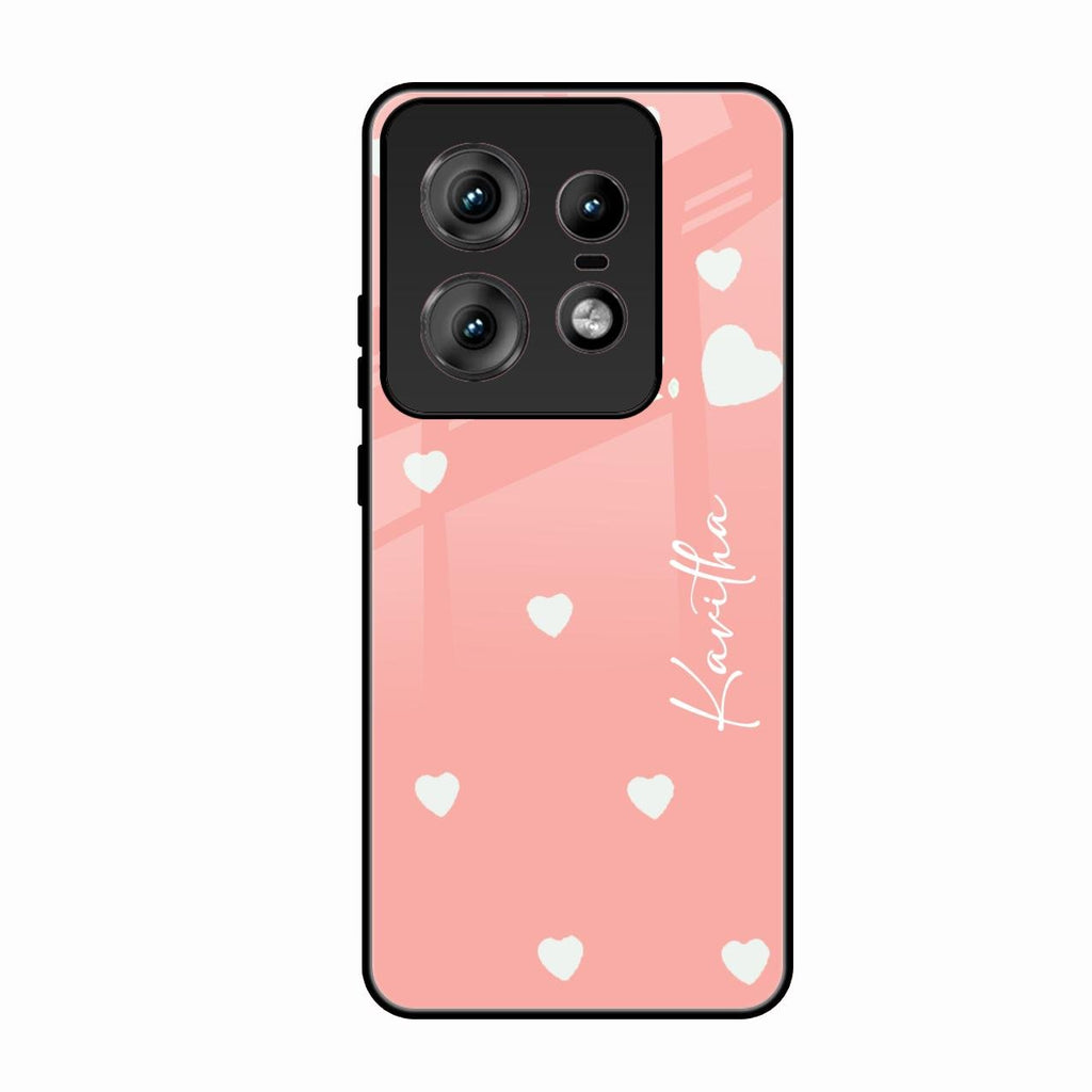 Be Loved Customized Glass Case Cover Peach For Motorola Edge 50 Pro