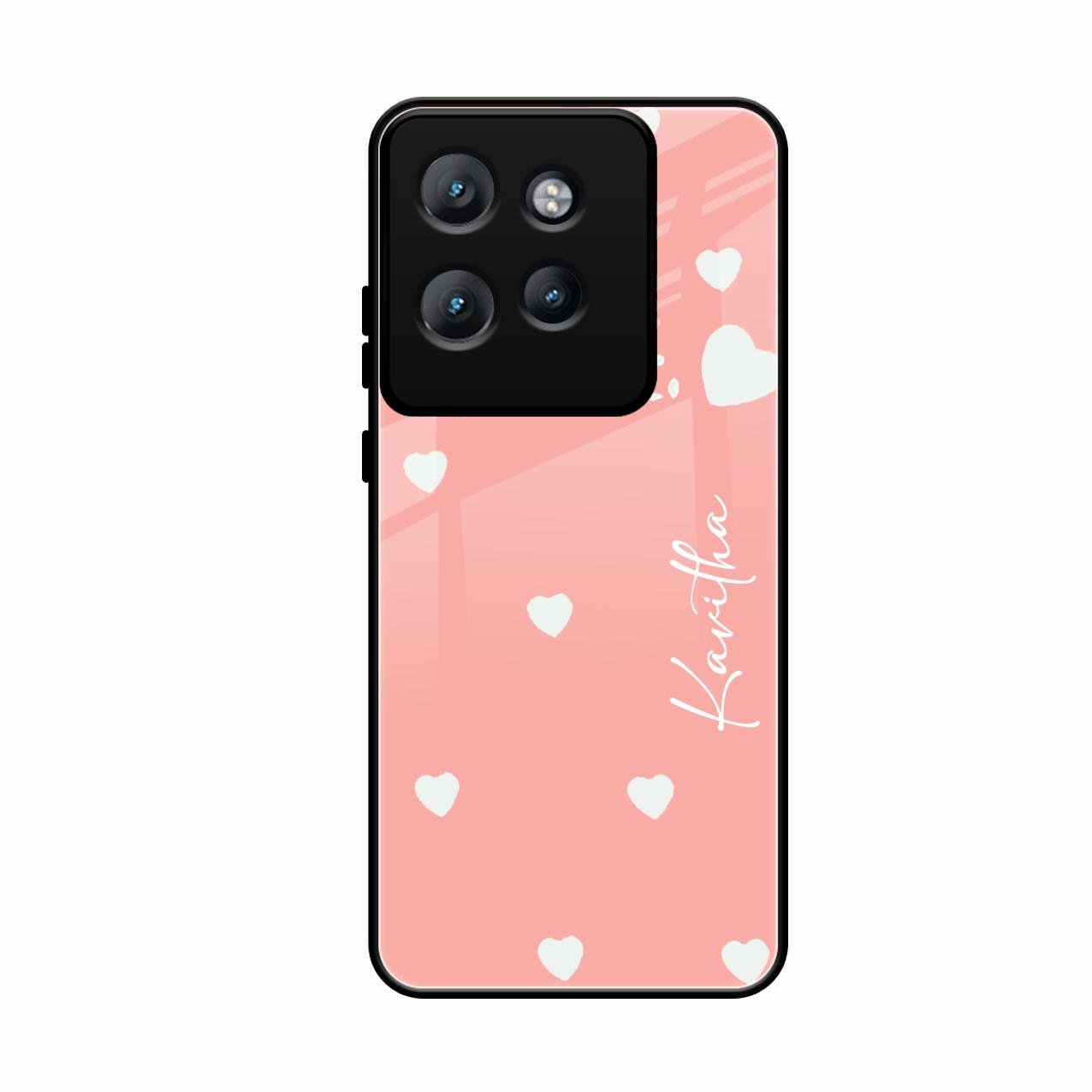 Be Loved Customized Glass Case Cover Peach For Motorola Edge 50