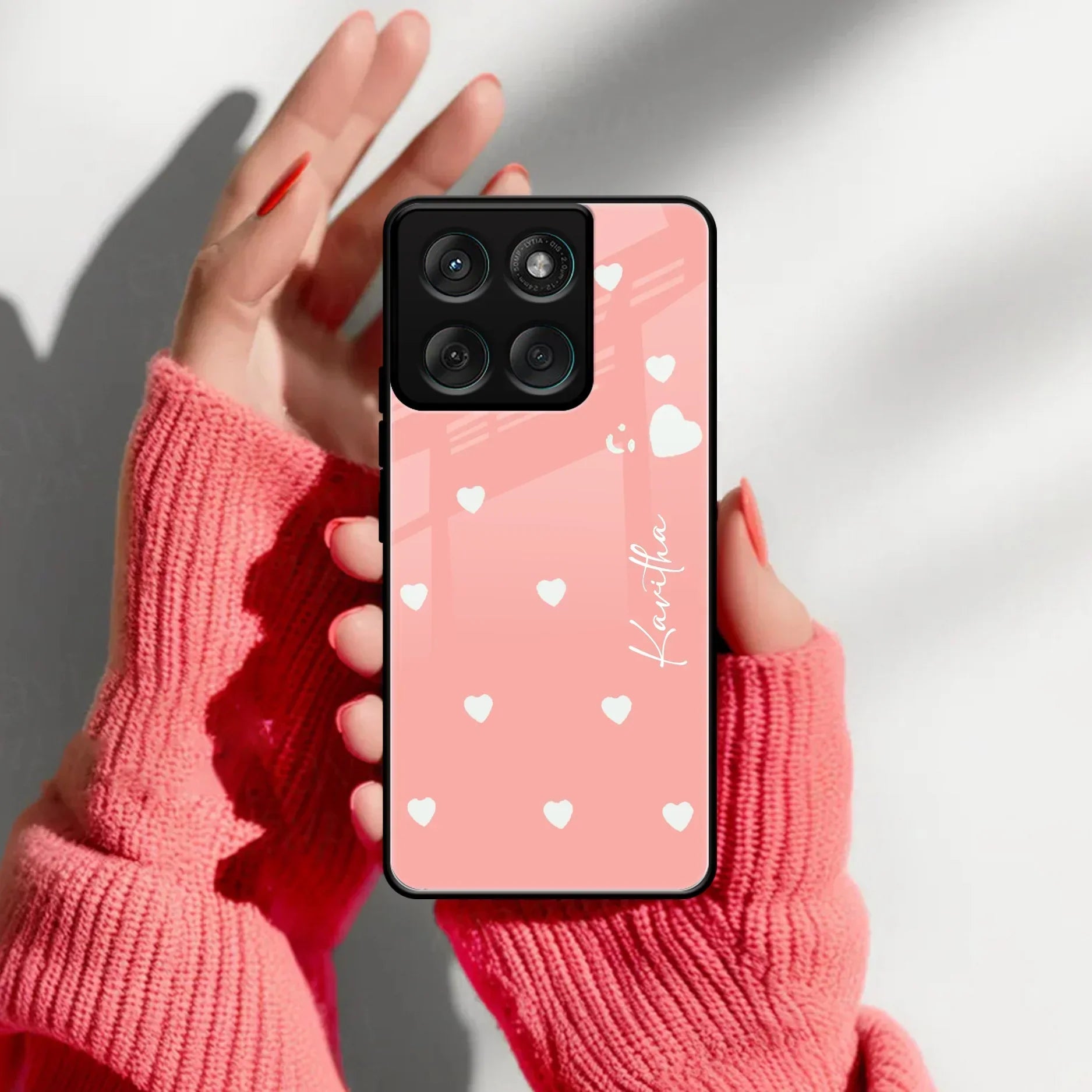 Be Loved Customized Glass Case Cover Peach For Motorola - ShopOnCliQ