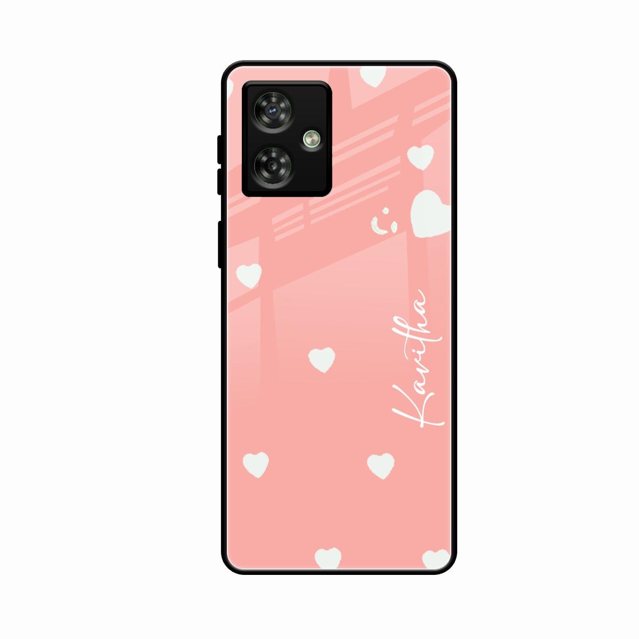 Be Loved Customized Glass Case Cover Peach For Motorola G64 5G