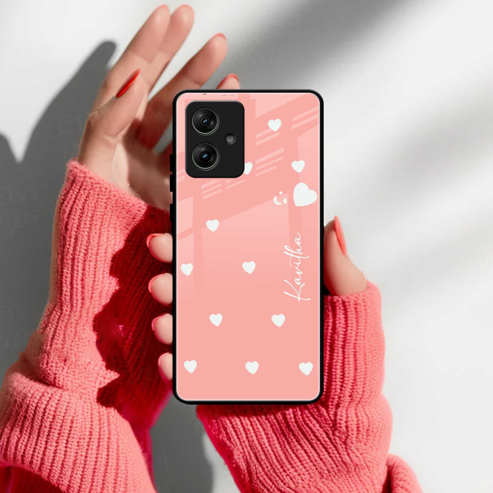 Be Loved Customized Glass Case Cover Peach For Motorola