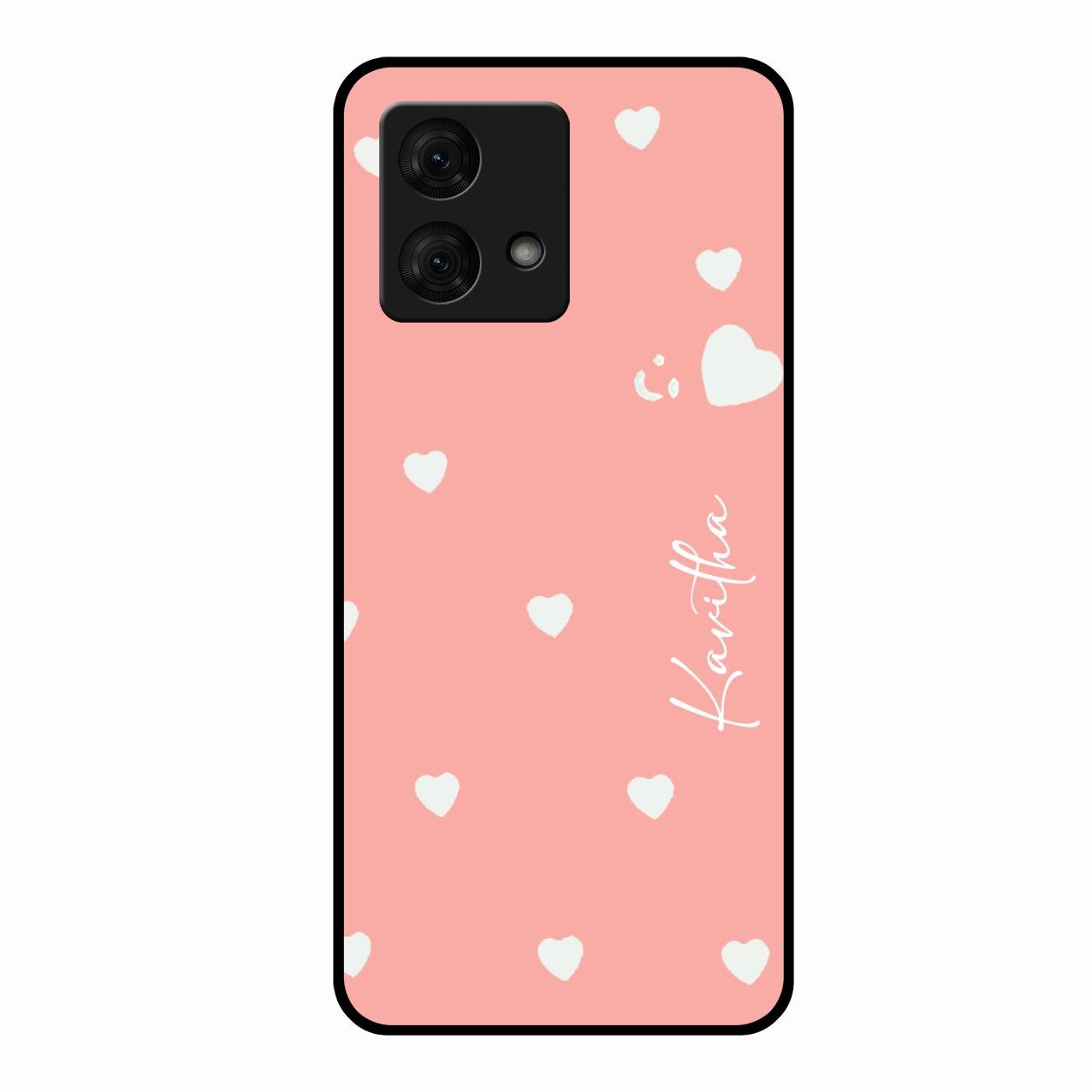 Be Loved Customized Glass Case Cover Peach For Motorola g84 5G