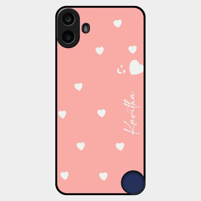 Be Loved Customized Glass Case Cover Peach For Nothing Cmf Phone 1
