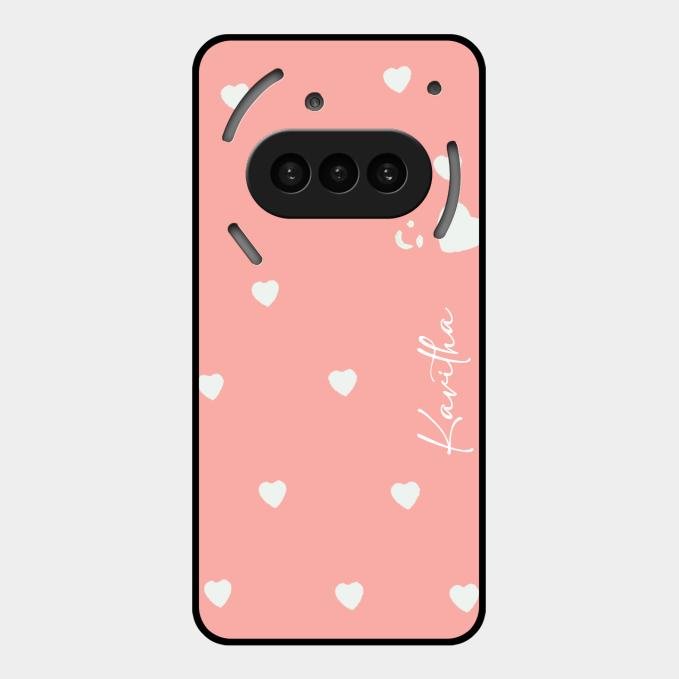 Be Loved Customized Glass Case Cover Peach For Nothing Phone 3A 5G