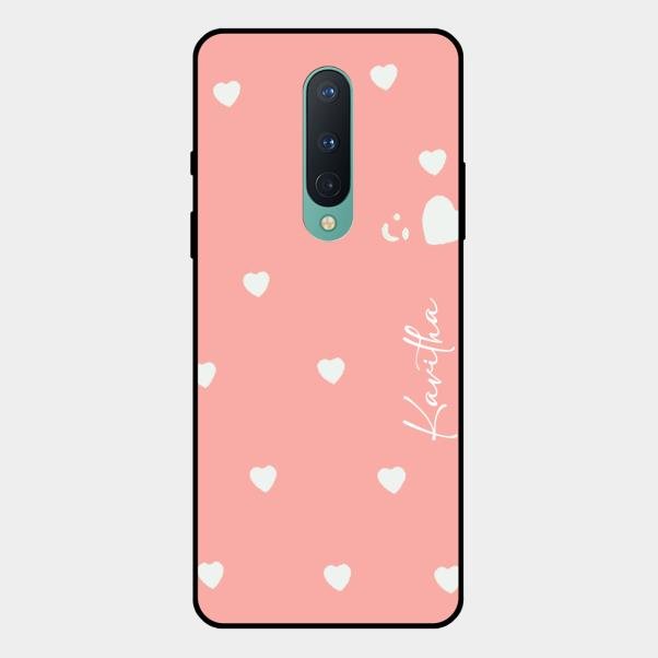 Be Loved Customized Glass Case Cover Peach For Oneplus 8