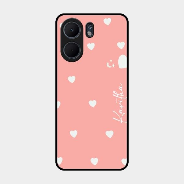 Be Loved Customized Glass Case Cover Peach For Oppo A5X 5G