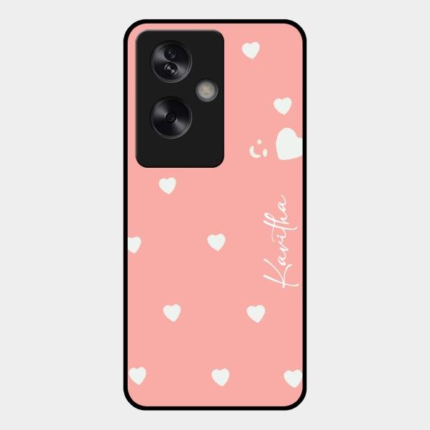 Be Loved Customized Glass Case Cover Peach For Oppo A79 5G