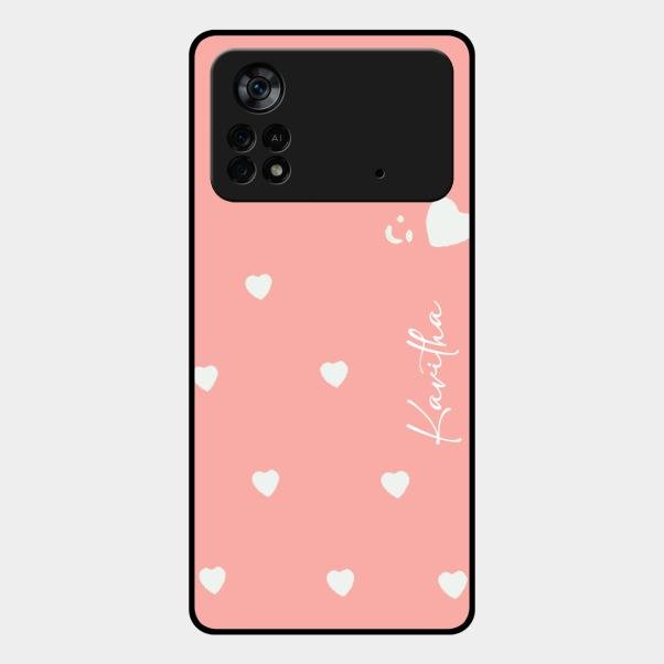Be Loved Customized Glass Case Cover Peach For Poco X4 Pro 5G