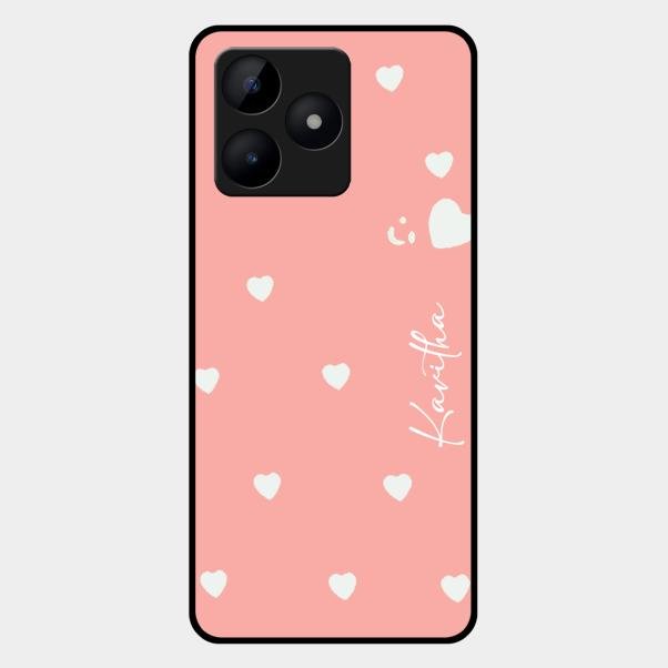 Be Loved Customized Glass Case Cover Peach For Realme C53