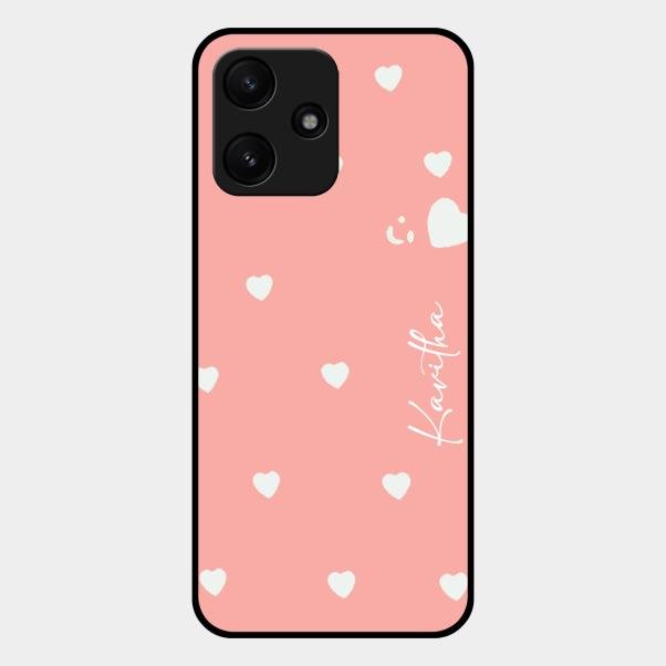 Be Loved Customized Glass Case Cover Peach For Redmi 12 5G
