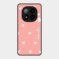 Be Loved Customized Glass Case Cover Peach For Redmi Note 14 Pro Plus 5G