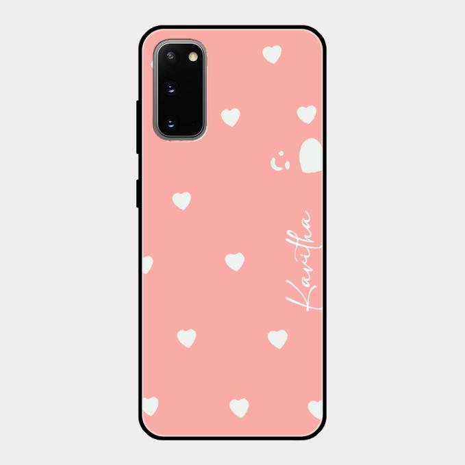 Be Loved Customized Glass Case Cover Peach For Samsung Galaxy S20