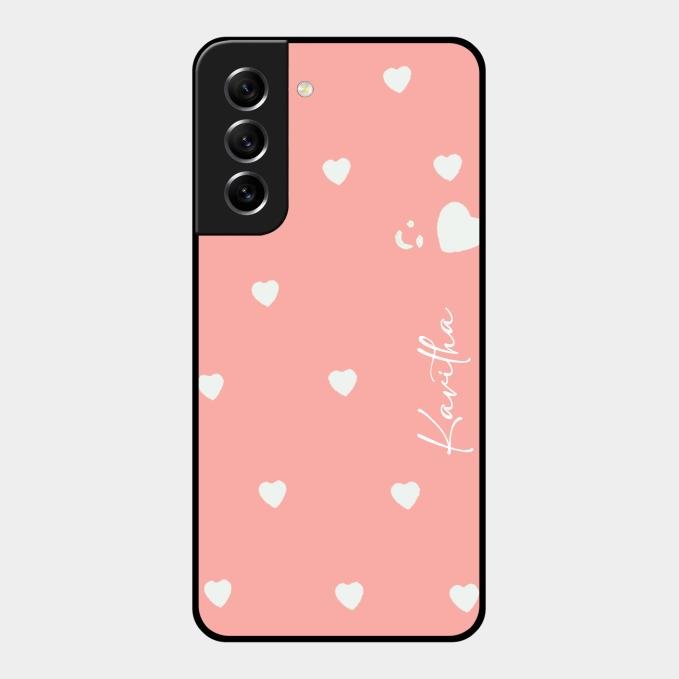 Be Loved Customized Glass Case Cover Peach For Samsung Galaxy S21 Fe 5G
