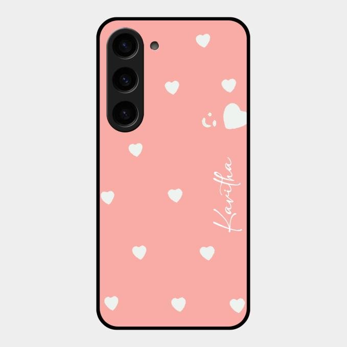 Be Loved Customized Glass Case Cover Peach For Samsung Galaxy S23 5G