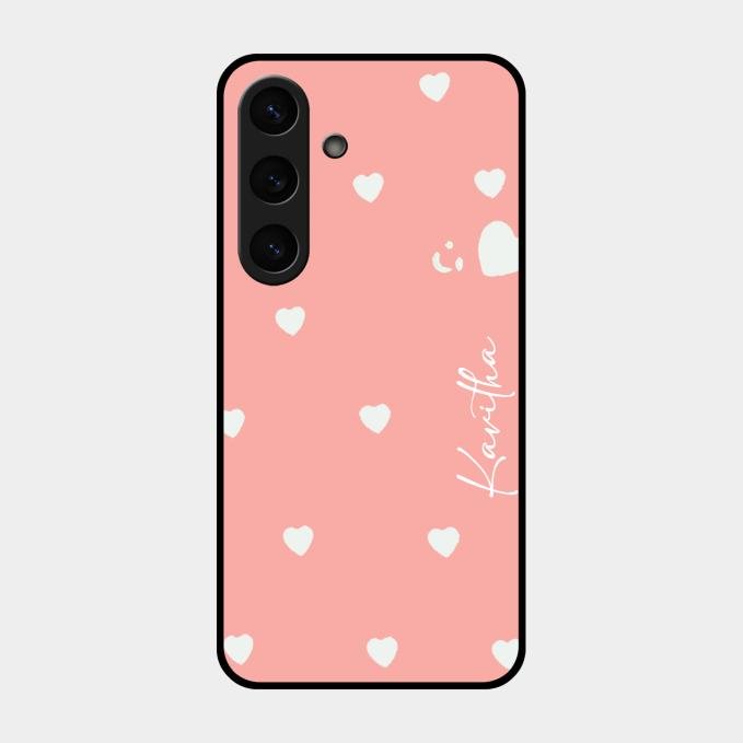 Be Loved Customized Glass Case Cover Peach For Samsung Galaxy S24 5G
