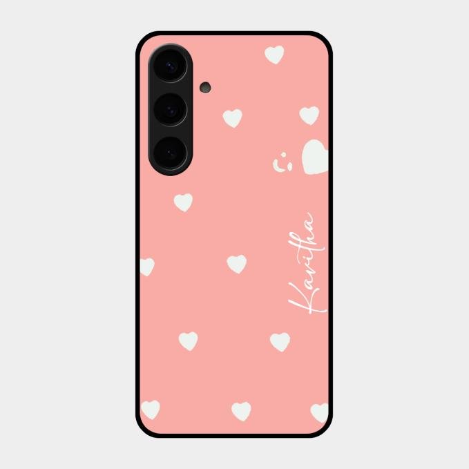 Be Loved Customized Glass Case Cover Peach For Samsung Galaxy S24 Plus 5G