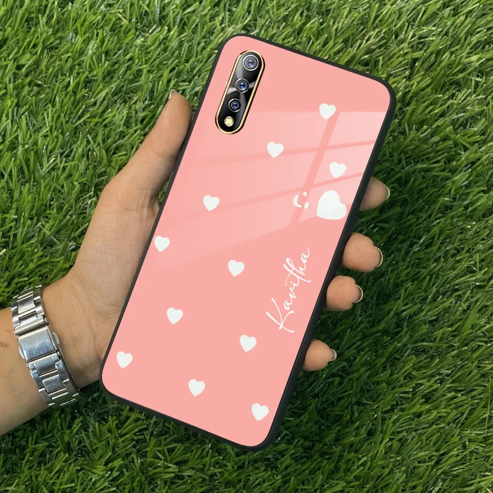 Be Loved Customized Glass Case Cover Peach For Vivo - ShopOnCliQ