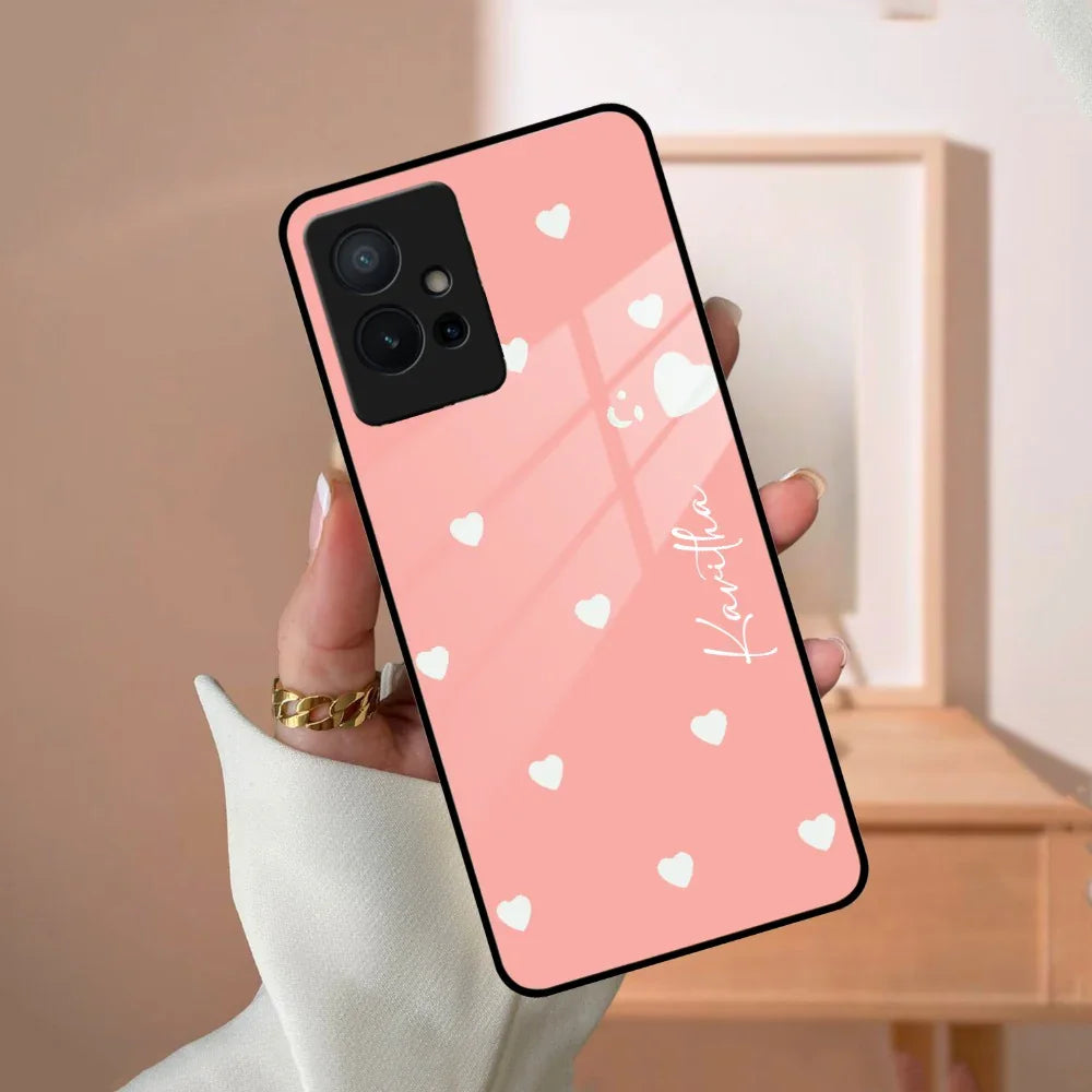 Be Loved Customized Glass Case Cover Peach For Vivo - ShopOnCliQ