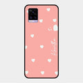 Be Loved Customized Glass Case Cover Peach For Vivo V20