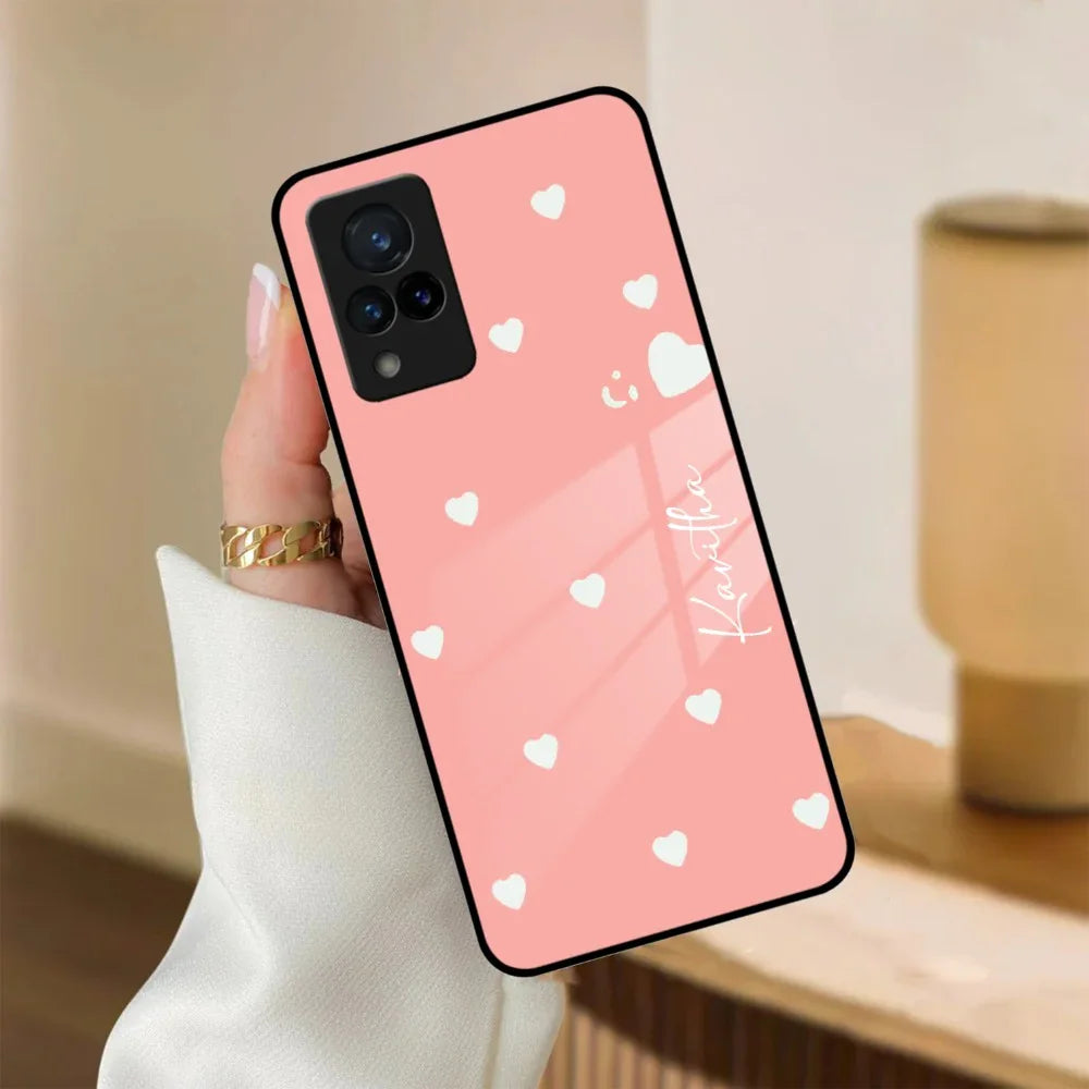 Be Loved Customized Glass Case Cover Peach For Vivo - ShopOnCliQ