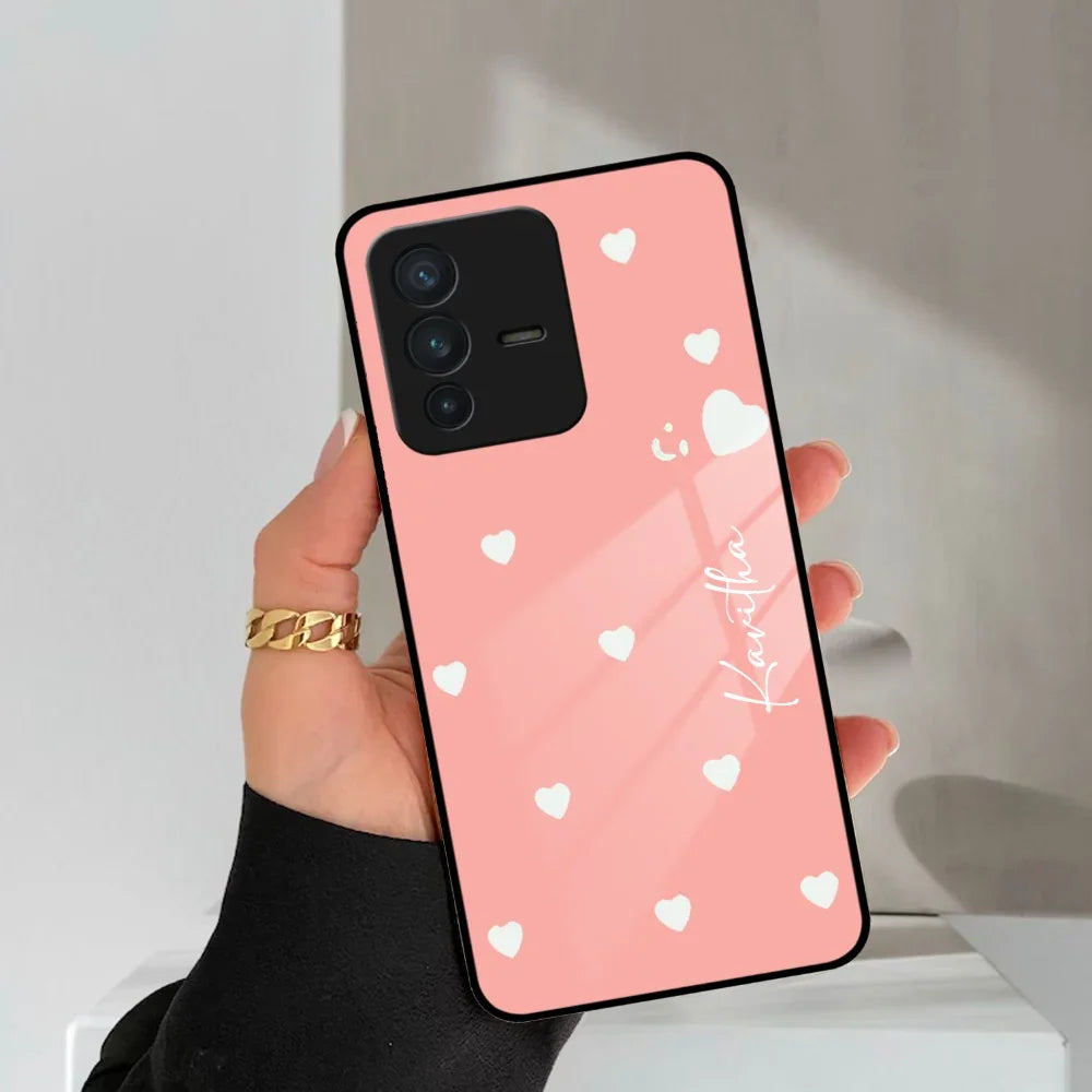 Be Loved Customized Glass Case Cover Peach For Vivo - ShopOnCliQ