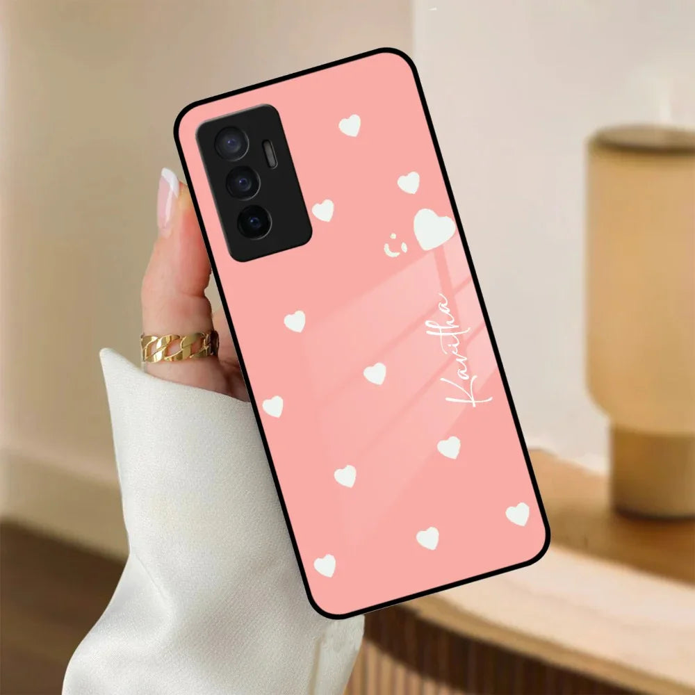 Be Loved Customized Glass Case Cover Peach For Vivo - ShopOnCliQ