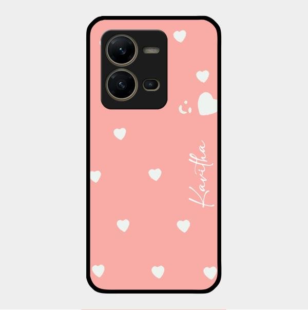 Be Loved Customized Glass Case Cover Peach For Vivo V25 5G