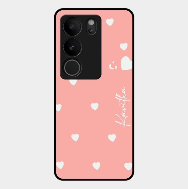 Be Loved Customized Glass Case Cover Peach For Vivo V29 Pro 5G