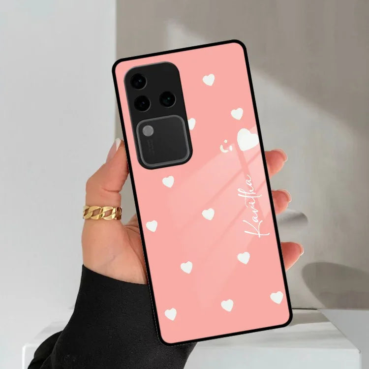 Be Loved Customized Glass Case Cover Peach For Vivo - ShopOnCliQ