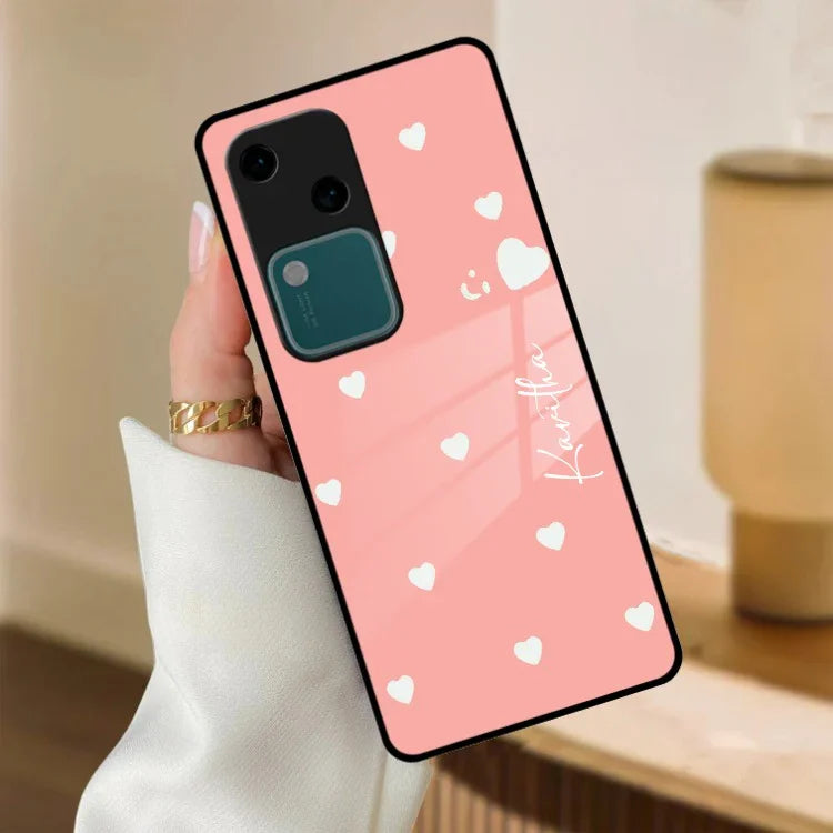 Be Loved Customized Glass Case Cover Peach For Vivo - ShopOnCliQ