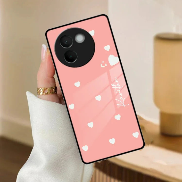 Be Loved Customized Glass Case Cover Peach For Vivo - ShopOnCliQ
