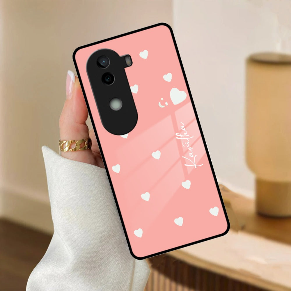 Be Loved Customized Glass Case Cover Peach For iQOO