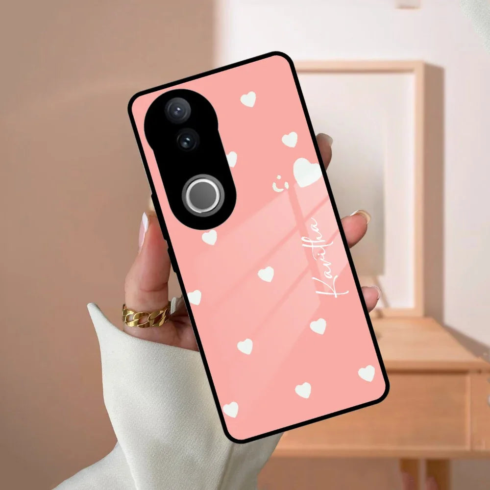 Be Loved Customized Glass Case Cover Peach For Vivo - ShopOnCliQ