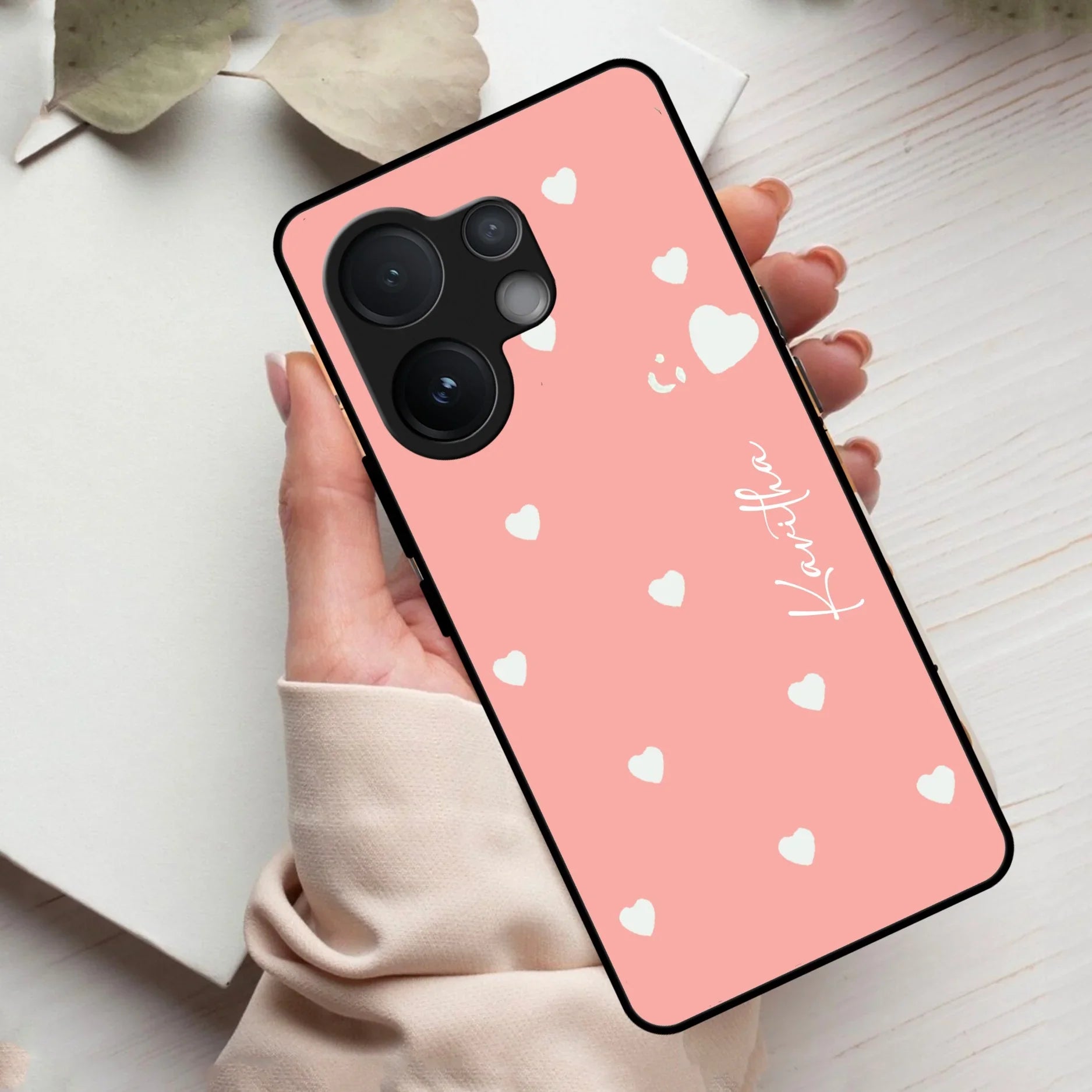 Be Loved Customized Glass Case Cover Peach For Vivo - ShopOnCliQ