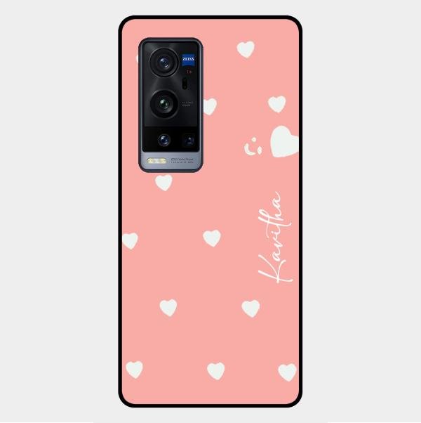 Be Loved Customized Glass Case Cover Peach For Vivo X60 Pro Plus 5G