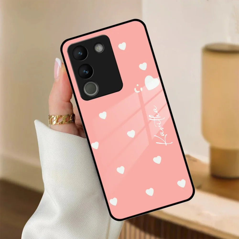 Be Loved Customized Glass Case Cover Peach For Vivo - ShopOnCliQ