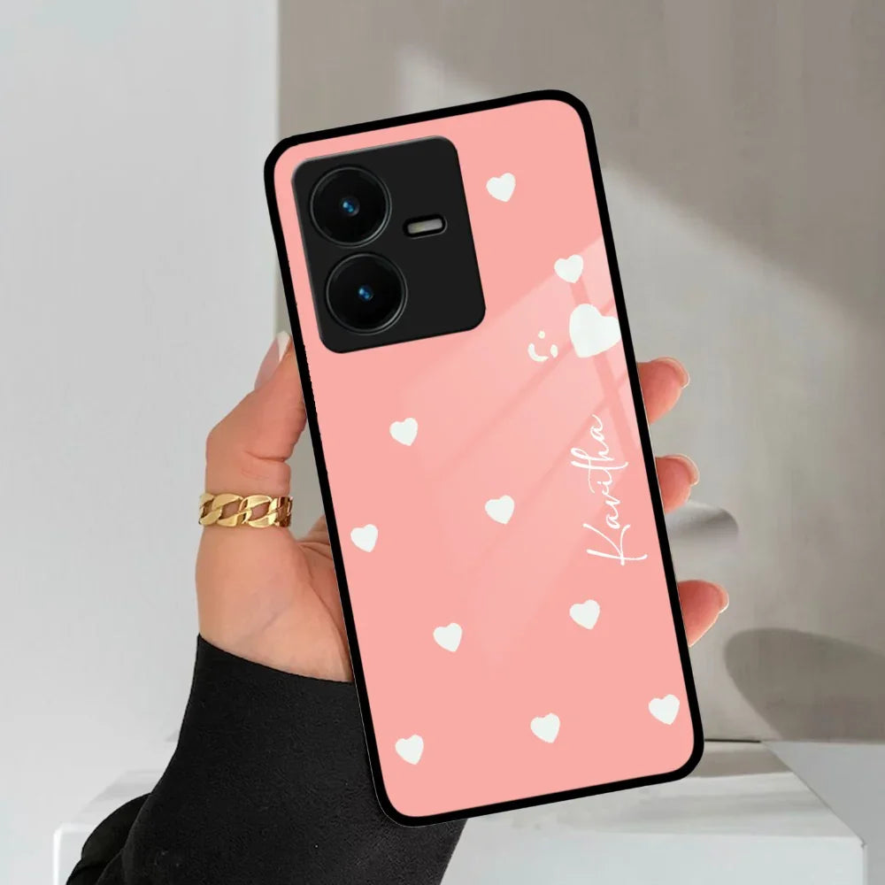 Be Loved Customized Glass Case Cover Peach For Vivo - ShopOnCliQ