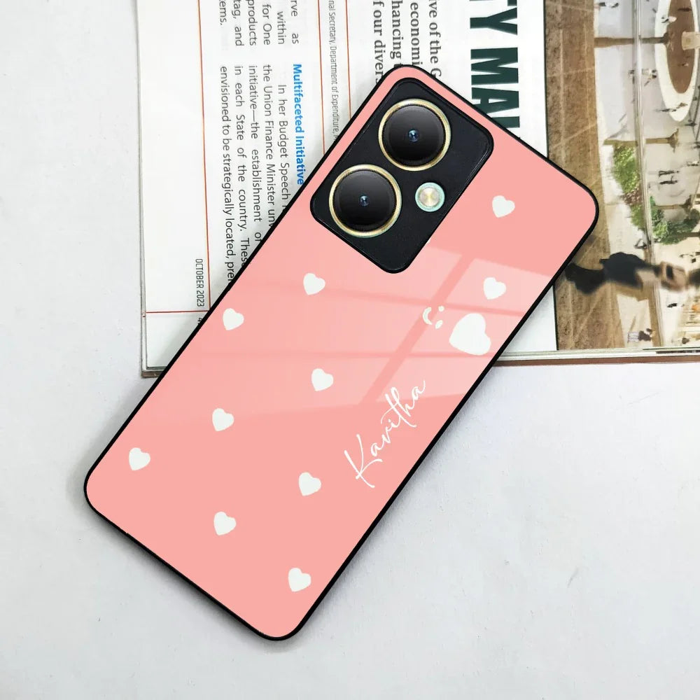 Be Loved Customized Glass Case Cover Peach For Vivo - ShopOnCliQ