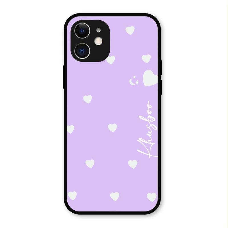 Be Loved Customized Glass Case Cover Purple For iPhone 12