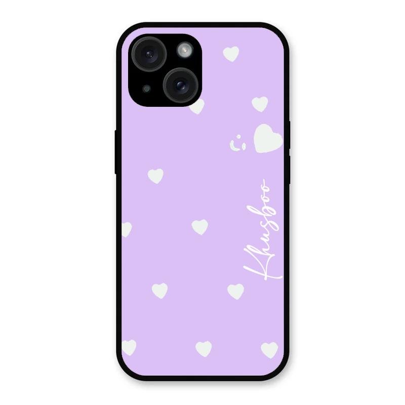 Be Loved Customized Glass Case Cover Purple For iPhone 15