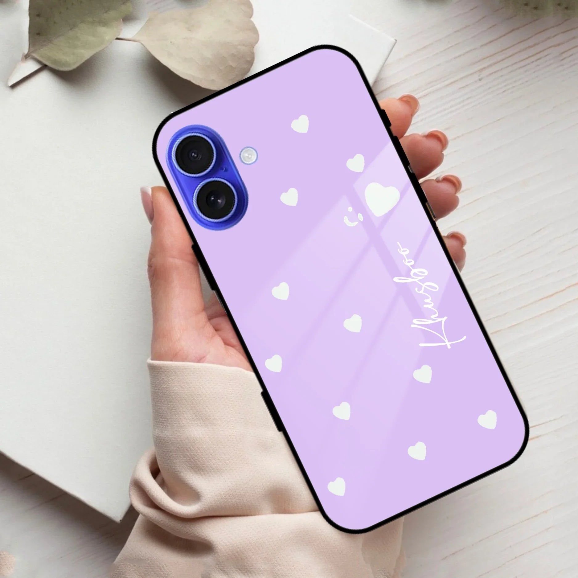 Be Loved Customized Glass Case Cover Purple For iPhone - ShopOnCliQ