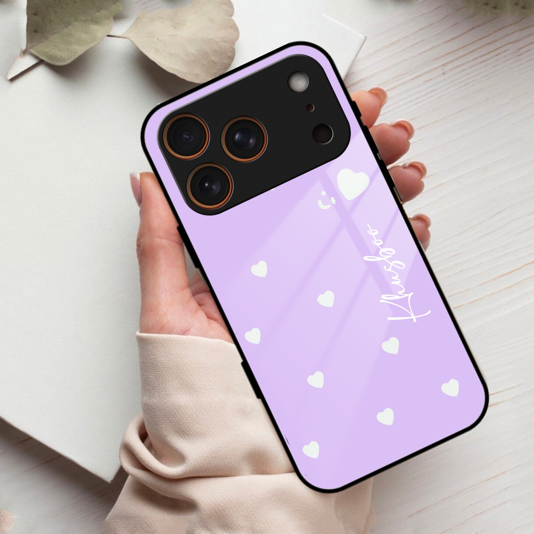 Be Loved Customized Glass Case Cover Purple For iPhone 17 Pro