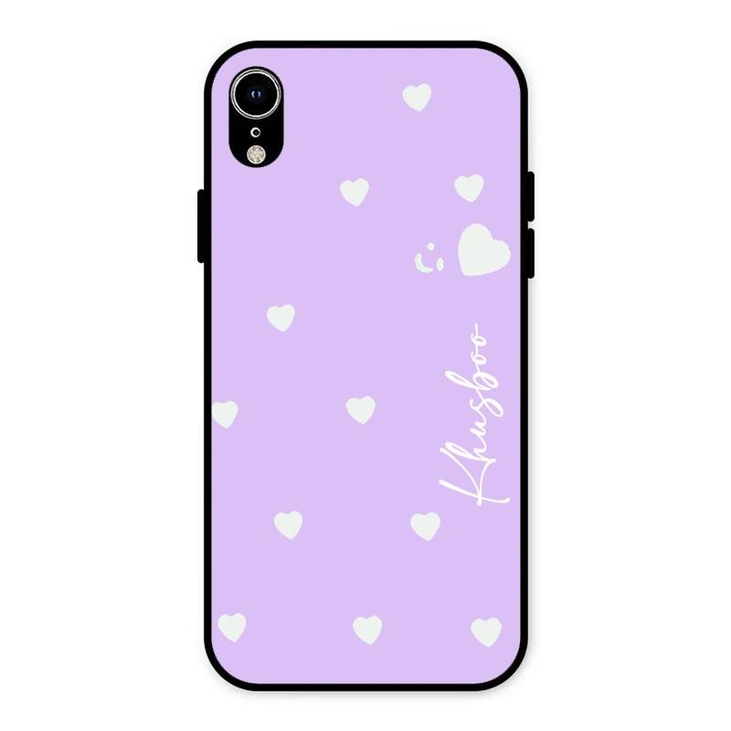 Be Loved Customized Glass Case Cover Purple For iPhone XR